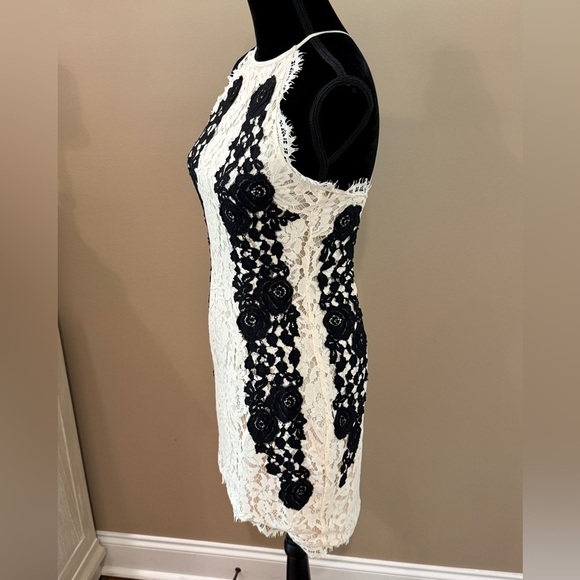 Women’s SAYLOR Alexis dress in cream & black lace. Size Small - Picture 4 of 10